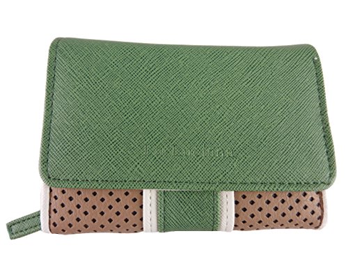 Portemonnaie Damengeldbörse farbig modern woman purse 13x9,5x5cm (grün mehrfarbig) von La Luciana