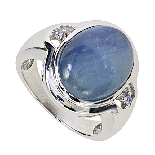 La Luna Design Damen-Ring Sterling-Silber 925 rhodiniert Kyanit Tansanit RW16 von La Luna