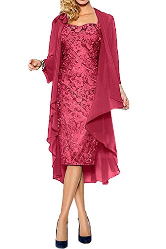 La_Marie Braut Damen Brautmutterkleider Abendkleider Festlichkleider Chiffon Langarm Bolero Promkleider Kurz -50 Wassermelon La_Marie Braut Damen Brautmutterkleider Abendkleider Festlichkleider Chiffon Langarm Bolero Promkleider Kurz -50 Wassermelon von La_Marie Braut
