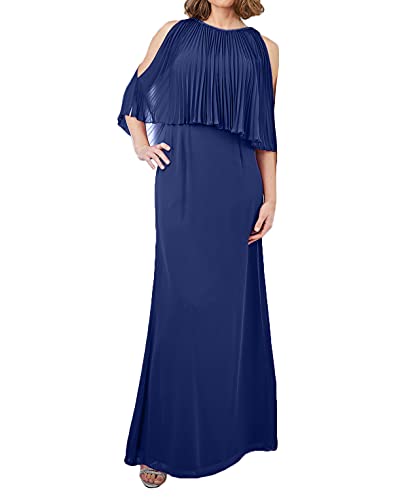 La_Marie Braut Elegant Abendkleider Ballkleider Festlichkleider Hochzeitsgaeste Kleider Lang Chiffon Brautmutterkleider Neu-48 Royal Blau von La_Marie Braut