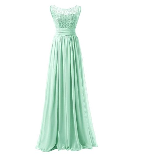 La_Marie Braut Elegant Festliche Kleider Jugendweihe Kleider Damen Abendkleider Lang Brautjungfernkleider -54 Hell Gruen von La_Marie Braut