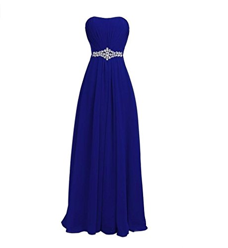 La_Marie Braut Elegant Festliche Kleider Jugendweihe Kleider Damen Abendkleider Langes Brautjungfernkleider -32 Royal Blau von La_Marie Braut