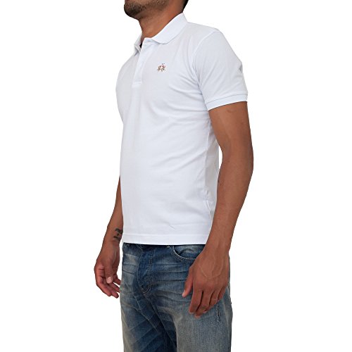 La Martina Herren Man Polo S/s Piquet STR Poloshirt, Weiß (Optic White 00001), XX-Large von La Martina