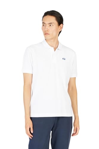 La Martina - Klassisches Poloshirt aus Piqué Regular Fit, Signalweiß, Man von La Martina