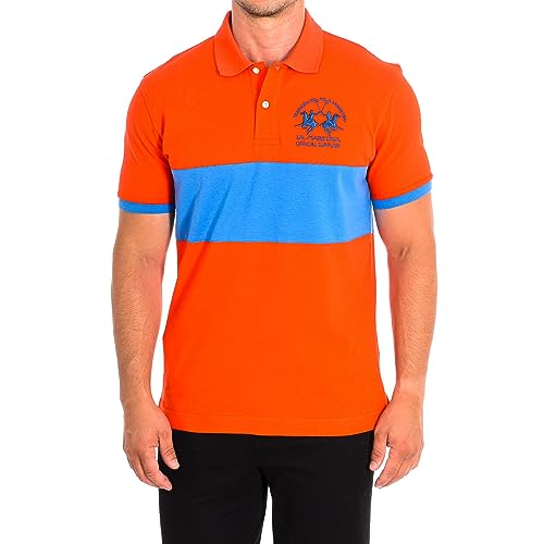 La Martina - Herren-Poloshirt mit kurzen Ärmeln aus 100% Baumwolle im Regular Fit, Fiesta, Man von La Martina