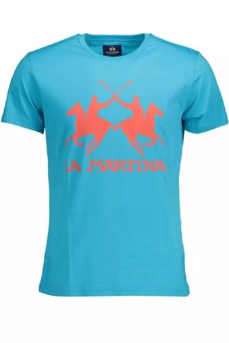 La Martina Klassisches Baumwoll-T-Shirt mit Rundhalsausschnitt in Blau für Herren, Blau, XX-Large La Martina Klassisches Baumwoll-T-Shirt mit Rundhalsausschnitt in Blau für Herren, Blau, XX-Large von La Martina