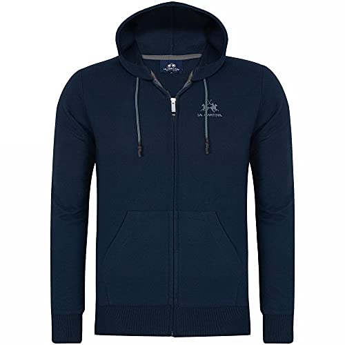 La Martina MAN FLEECE FULL ZIP HOODED COT, blau, Medium von La Martina