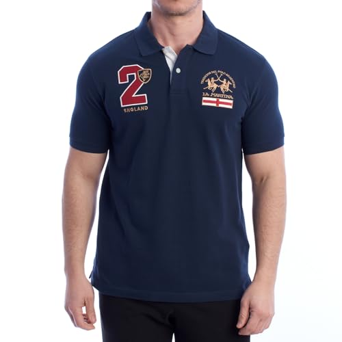 La Martina Pique Polo Shirt Yisroel Regular Fit Blue L La Martina Pique Polo Shirt Yisroel Regular Fit Blue L von La Martina