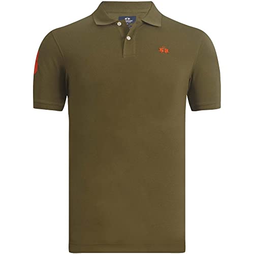 La Martina Polo Shirt Ray Pique Slim Fit Olive Green (Dark) XL von La Martina