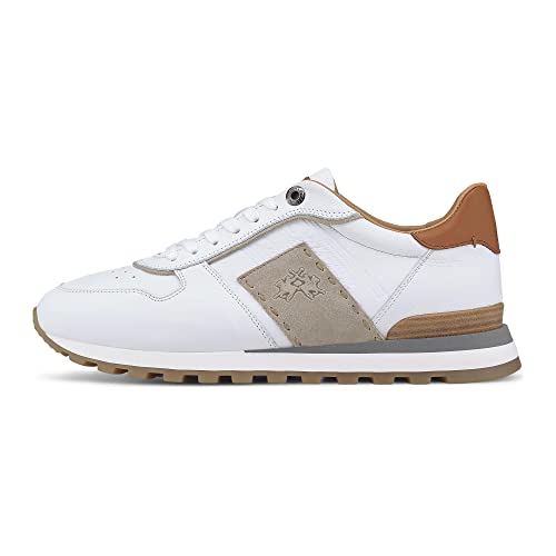 La Martina Sneaker LFM221.050.4260, Glattleder, Weiß, Herren EU 41 von La Martina