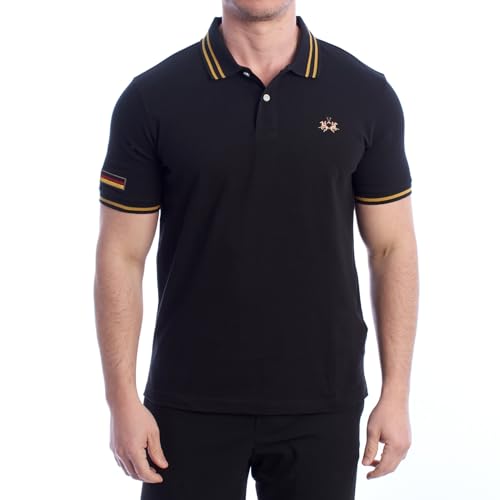 Poloshirt für Herren, kurzärmelig, normale Passform, YMP014-PK031. Poloshirt für Herren, Poloshirt für Herren, aus Baumwolle, Poloshirt für Herren, T-shirt, Polohemd mit V-Ausschnitt für Herren, Poloshirt für Herren, kurzärmelig, normale Passform, YMP014-PK031. Poloshirt für Herren, Poloshirt für Herren, aus Baumwolle, Poloshirt für Herren, T-shirt, Polohemd mit V-Ausschnitt für Herren, von La Martina