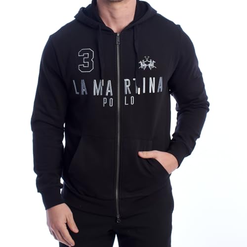 YMF305-FP568 Herren-Sweatshirt mit Reißverschluss, Herren-Sweatshirt, Herren-Sweatshirt mit Reißverschluss, Herren-Kapuzenpullover, Herren-Sweatshirt, Schwarz , X-Large YMF305-FP568 Herren-Sweatshirt mit Reißverschluss, Herren-Sweatshirt, Herren-Sweatshirt mit Reißverschluss, Herren-Kapuzenpullover, Herren-Sweatshirt, Schwarz , X-Large von La Martina