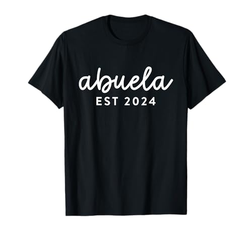 Abuela Est 2024 Oma Geburtstag Mama Muttertag Großmutter T-Shirt Abuela Est 2024 Oma Geburtstag Mama Muttertag Großmutter T-Shirt von La Mejor Abuela Te Quiero Abuelita Mama Wife Women
