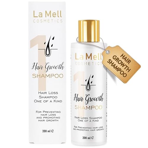 Haarwachstum Shampoo gegen Haarausfall Frauen - Hair Growth mit Erbsen Peptiden 200ml für volles dichtes Haar Anti-Verlust von La Mell COSMETICS professional