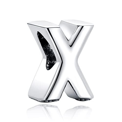 LaMenars 925 Silber Anfangsbuchstabe X Charms A-Z Alphabet Perle für Damen Charm-Anhänger Armbänder Armbänder & Halsketten Valentinstag Muttertag Geburtstag Weihnachten LaMenars 925 Silber Anfangsbuchstabe X Charms A-Z Alphabet Perle für Damen Charm-Anhänger Armbänder Armbänder & Halsketten Valentinstag Muttertag Geburtstag Weihnachten von LaMenars