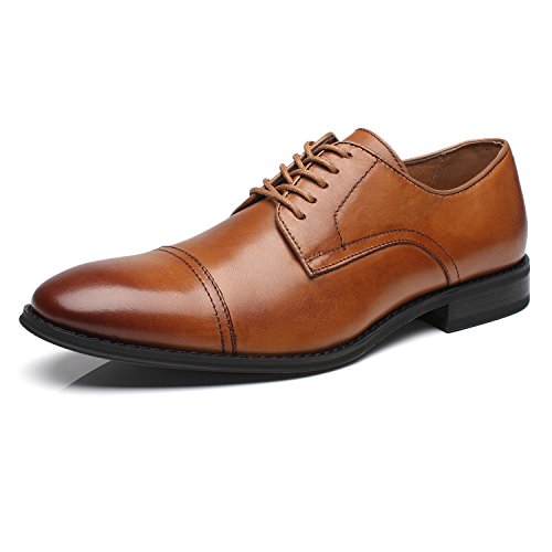 La Milano Herren Lederschuhe mit Zehenkappe, Oxford, Spitze, klassisches Design, Braun (Splendo-1-cognac), 46 EU von La Milano