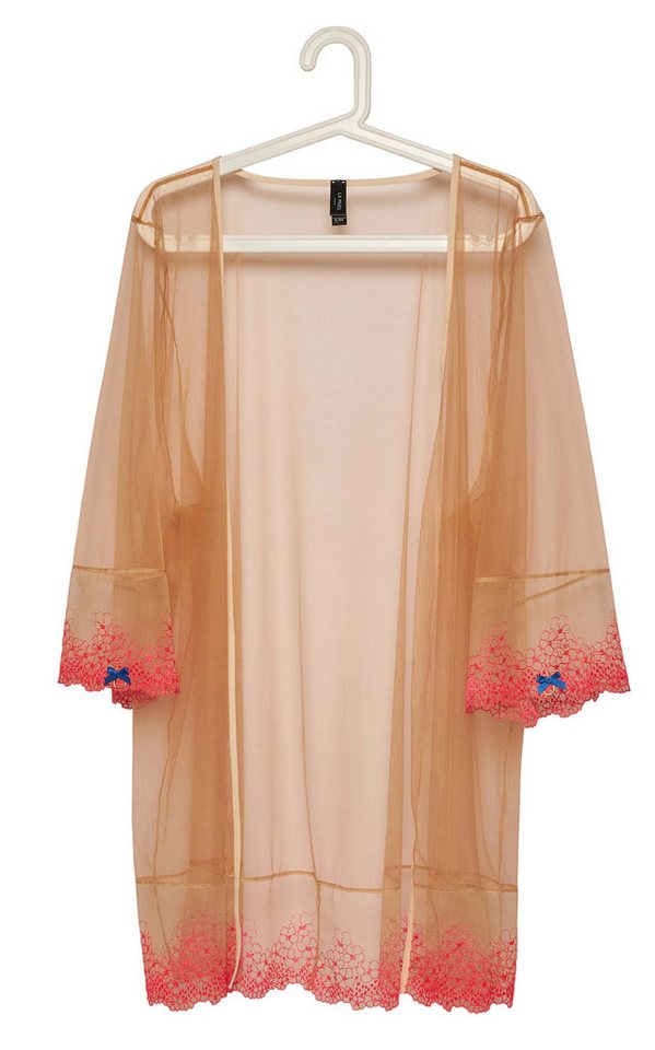 La Muel Lingerie Morgenmantel feines transparentes Mesh und Stickerei Abschluss, verführerisch von La Muel Lingerie