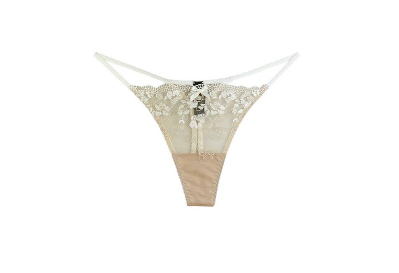 La Muel Lingerie String feine und sinnliche Stickerei und goldenen Akzenten Hochzeitsdessous von La Muel Lingerie