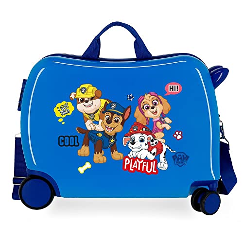 Paw Patrol Playful Kinder-Koffer Blau 50x39x20 cms Hartschalen ABS Kombinationsschloss 38L 2,1kgs 4 Räder Handgepäck von La Patrulla Canina