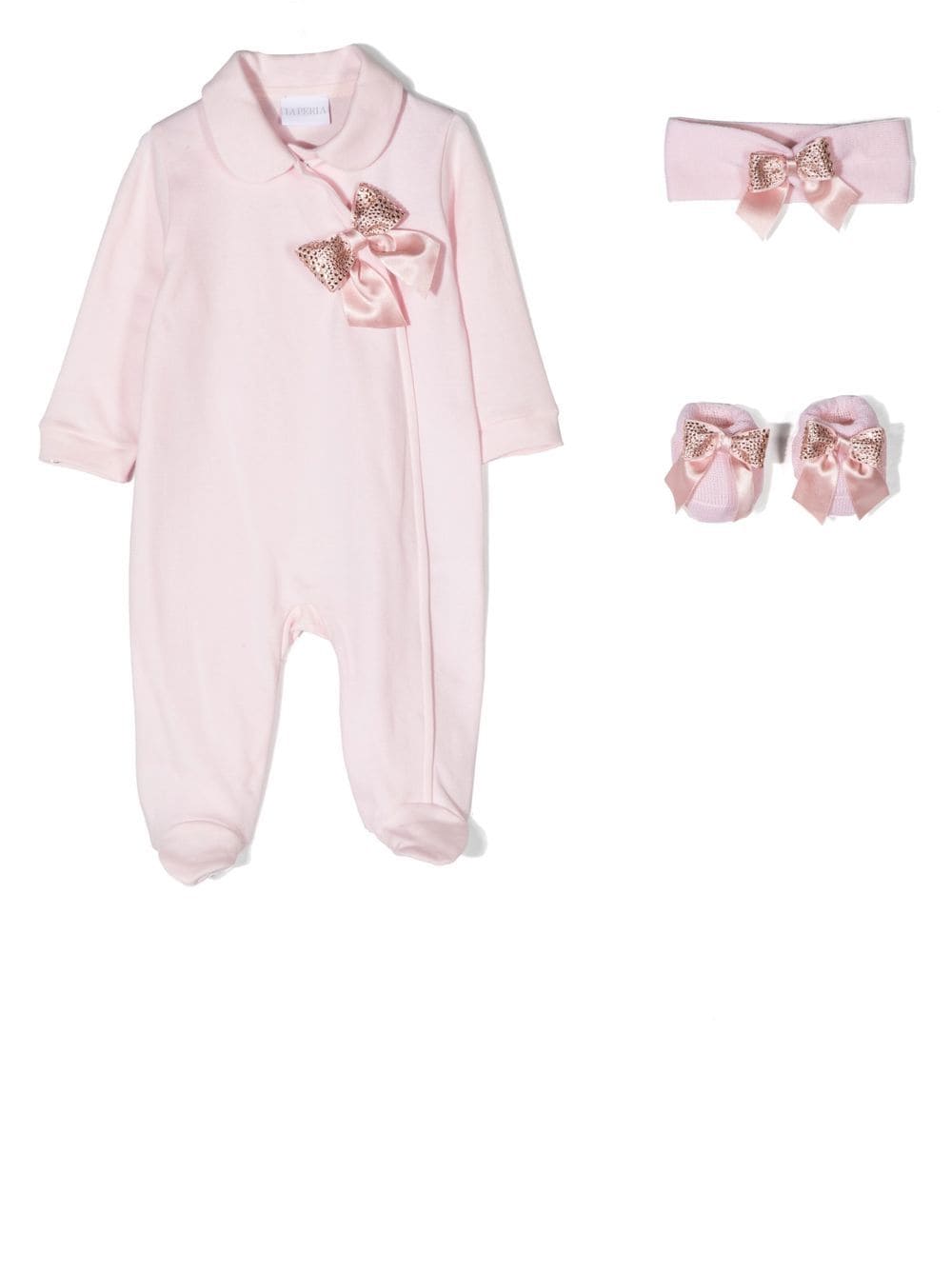 La Perla Kids Strampelanzugset mit Schleifendetail - Rosa von La Perla Kids