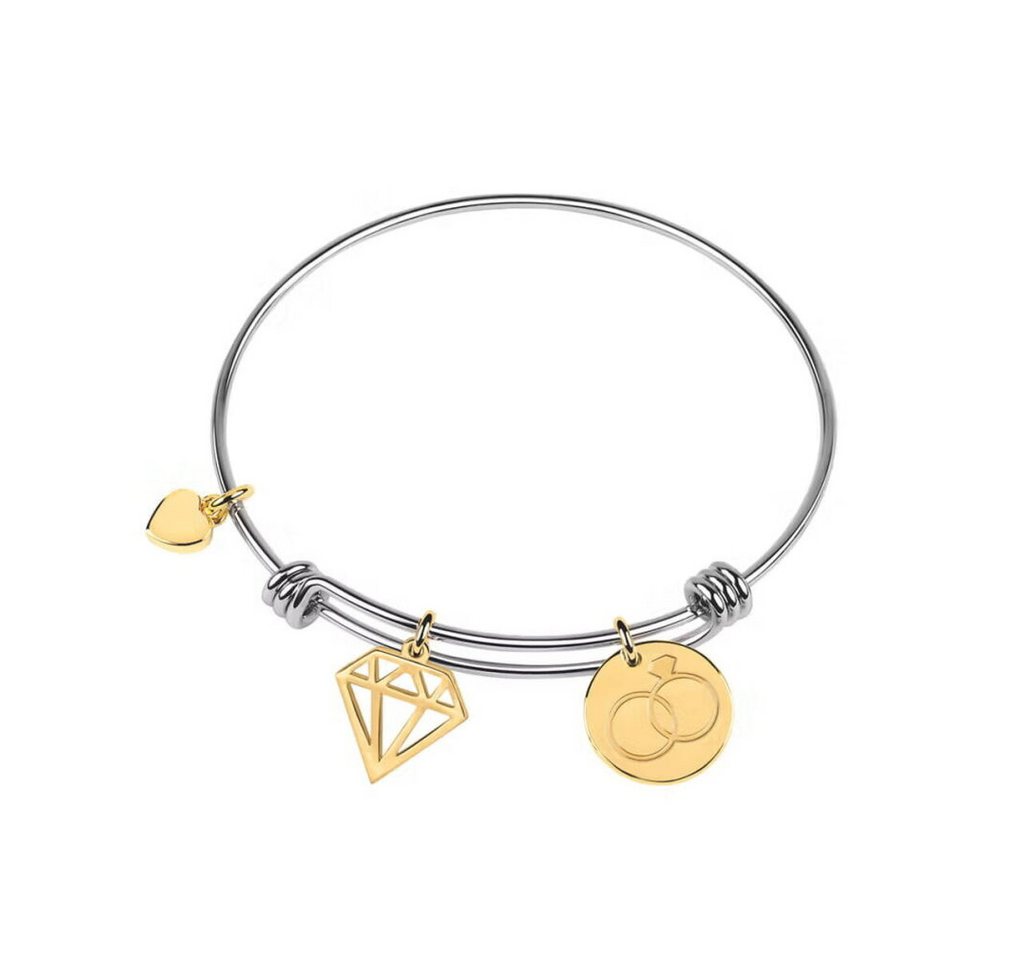 La Petite Story Armband Stahlarmband mit vergoldeten Anhängern LPS05AQJ02 von La Petite Story