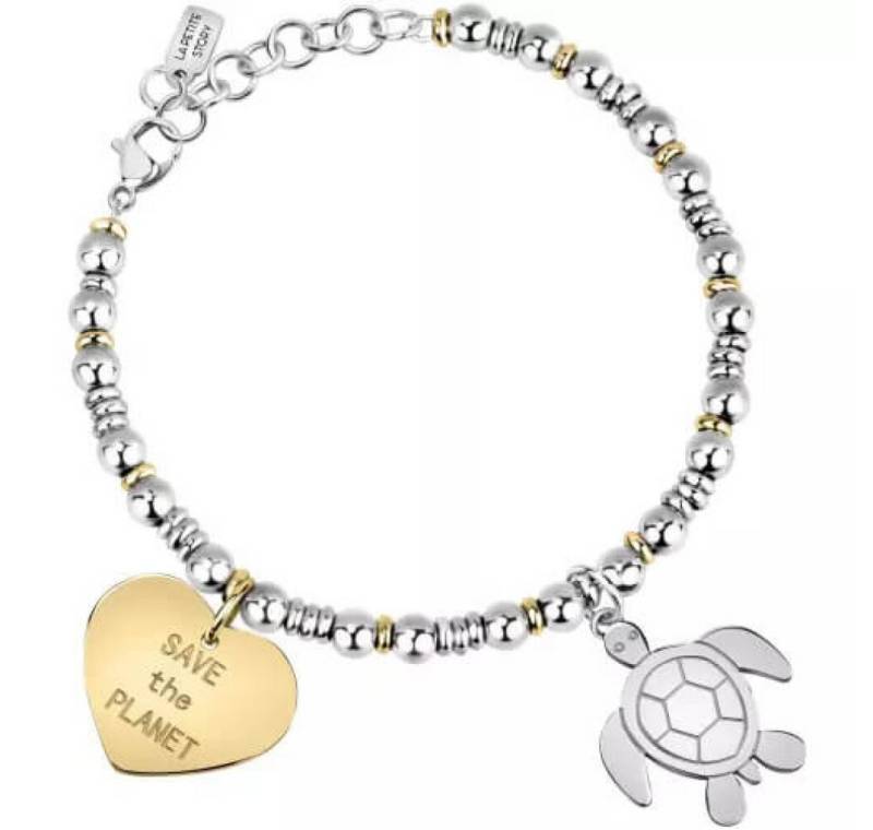 La Petite Story Armband Steel bracelet with pendants Save the Planet LPS05ATA08 von La Petite Story