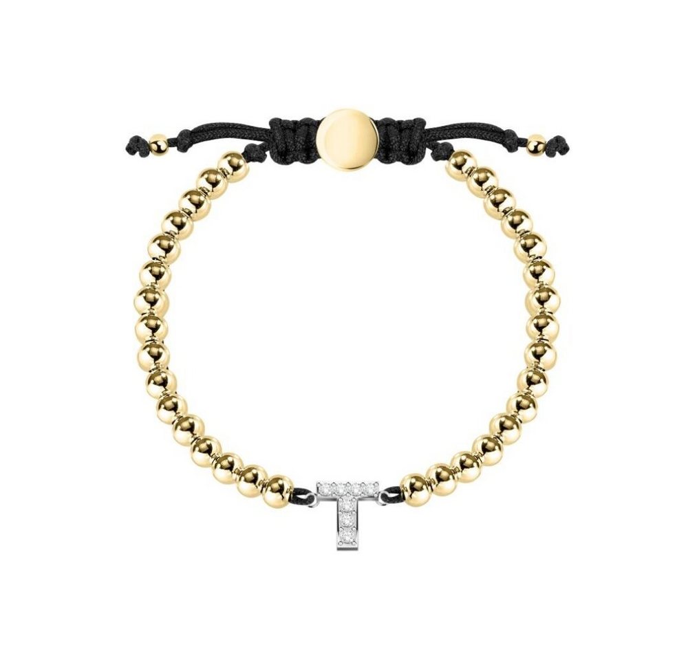 La Petite Story Kette mit Einhänger Bicolor bracelet with letter "T" LPS05ARR22 von La Petite Story