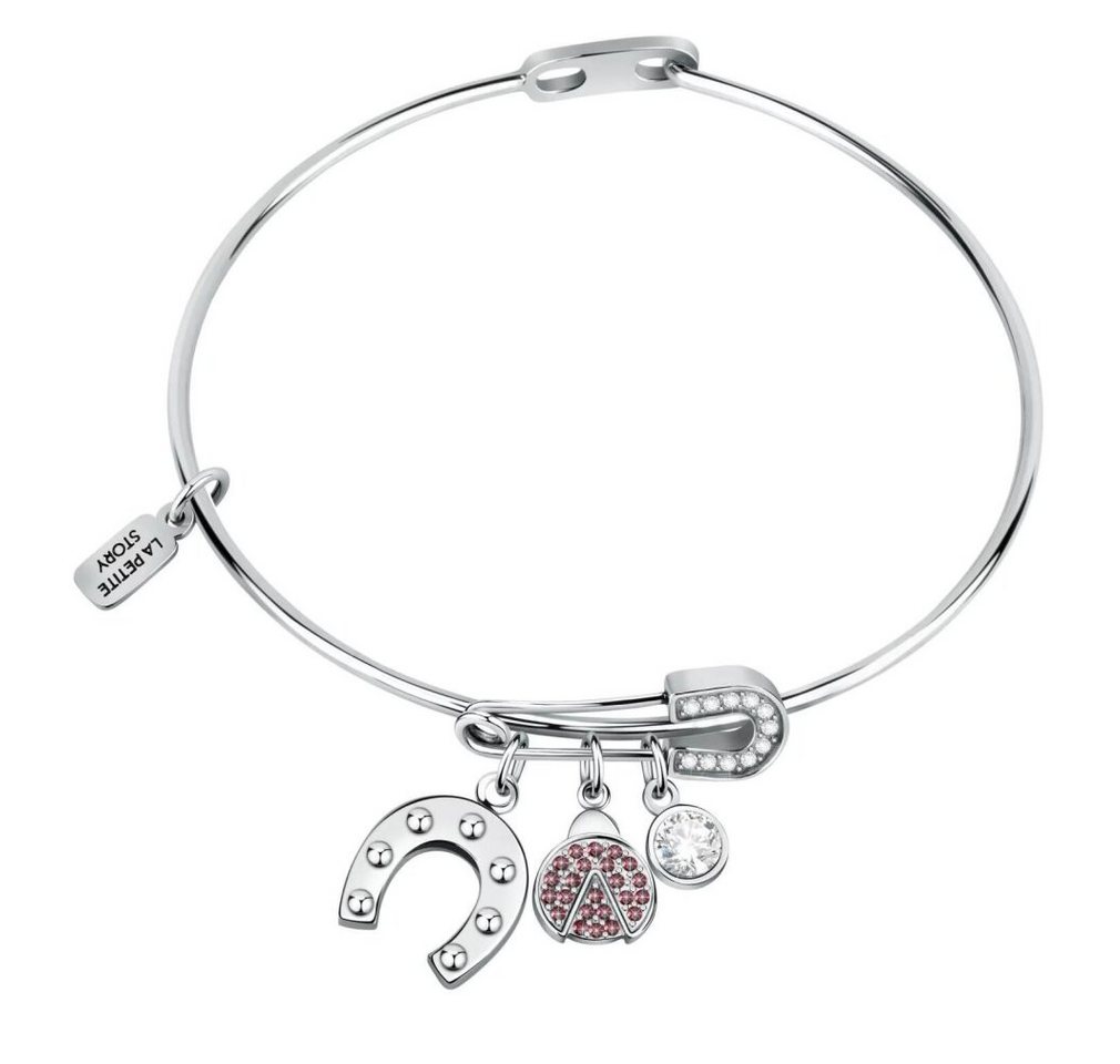 La Petite Story Kette mit Einhänger Charming steel bracelet for luck with Friendship pendants LPS05ARR57 von La Petite Story