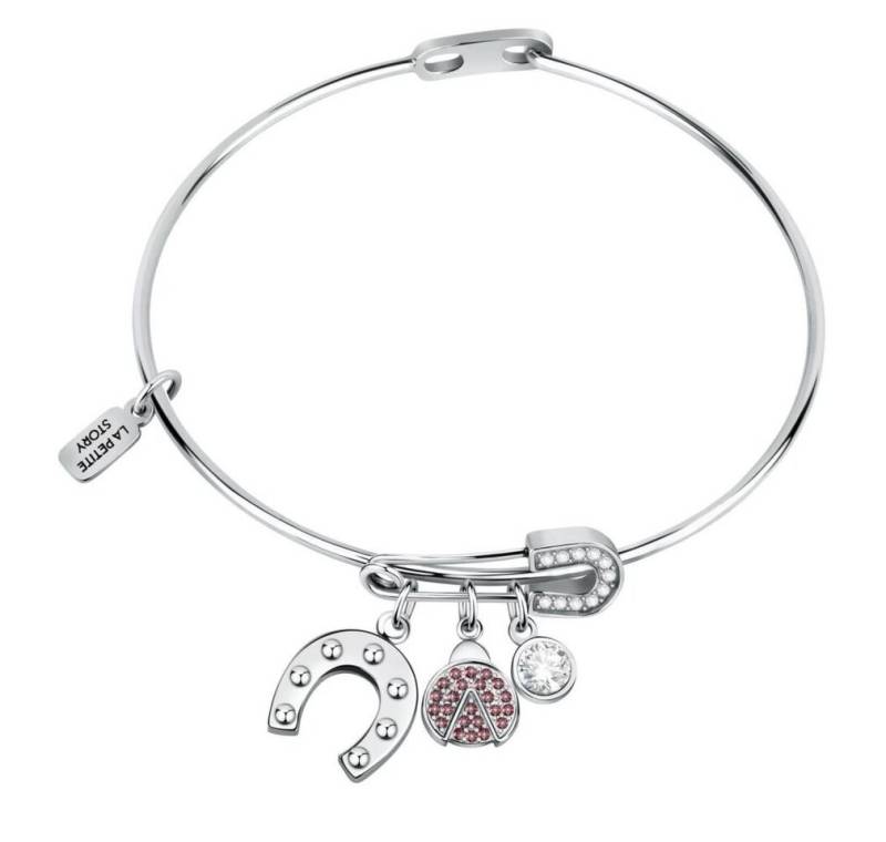 La Petite Story Kette mit Einhänger Charming steel bracelet for luck with Friendship pendants LPS05ARR57 von La Petite Story