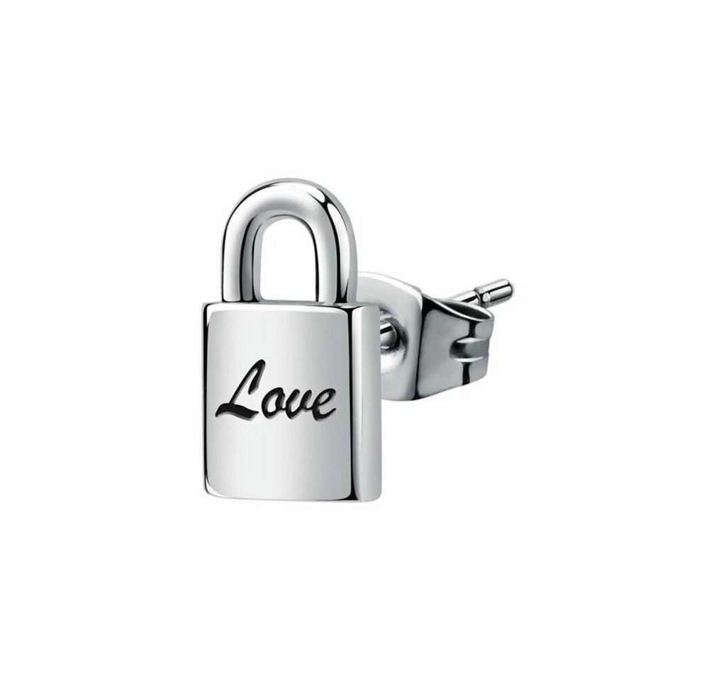 La Petite Story Ohrring-Set Einzelne Stahlohrringe Vorhängeschloss Love LPS02ASD02 von La Petite Story