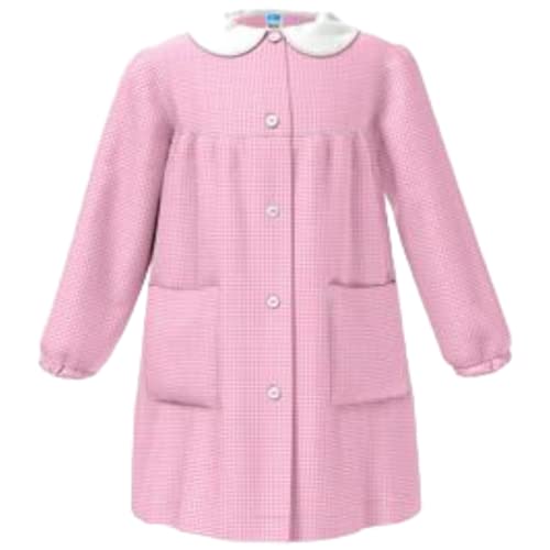 La Primula Verde Siggi Kindergarten Schürze für Mädchen Quadretto weiß/rosa + Baumwollsocken, Kein Logo, 6 Jahre von La Primula Verde