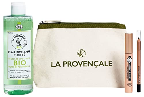 La Provençale Bio - Kosmetik- und Pflegeetui – 3 Bio-und natürliche Produkte – Mascara, Kajalstift und Miéllarwasser – Schwarz La Provençale Bio - Kosmetik- und Pflegeetui – 3 Bio-und natürliche Produkte – Mascara, Kajalstift und Miéllarwasser – Schwarz von La Provençale