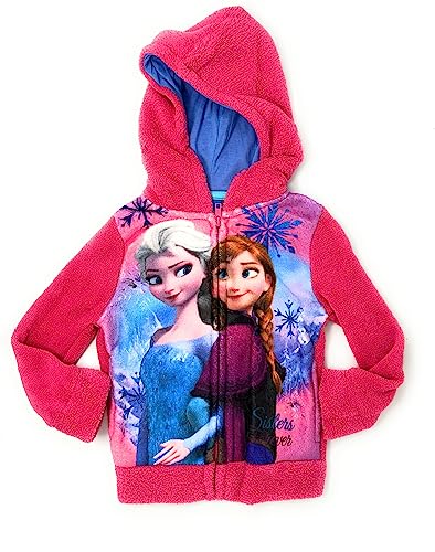 La Reine des Neiges Disney Frozen - Die Eiskönigin Mädchen Kinder Fleecejacke Kuscheljacke Anna & Elsa Gr. 98, 104, 110, 116, 128 (as3, numeric, numeric_104, regular) von La Reine des Neiges