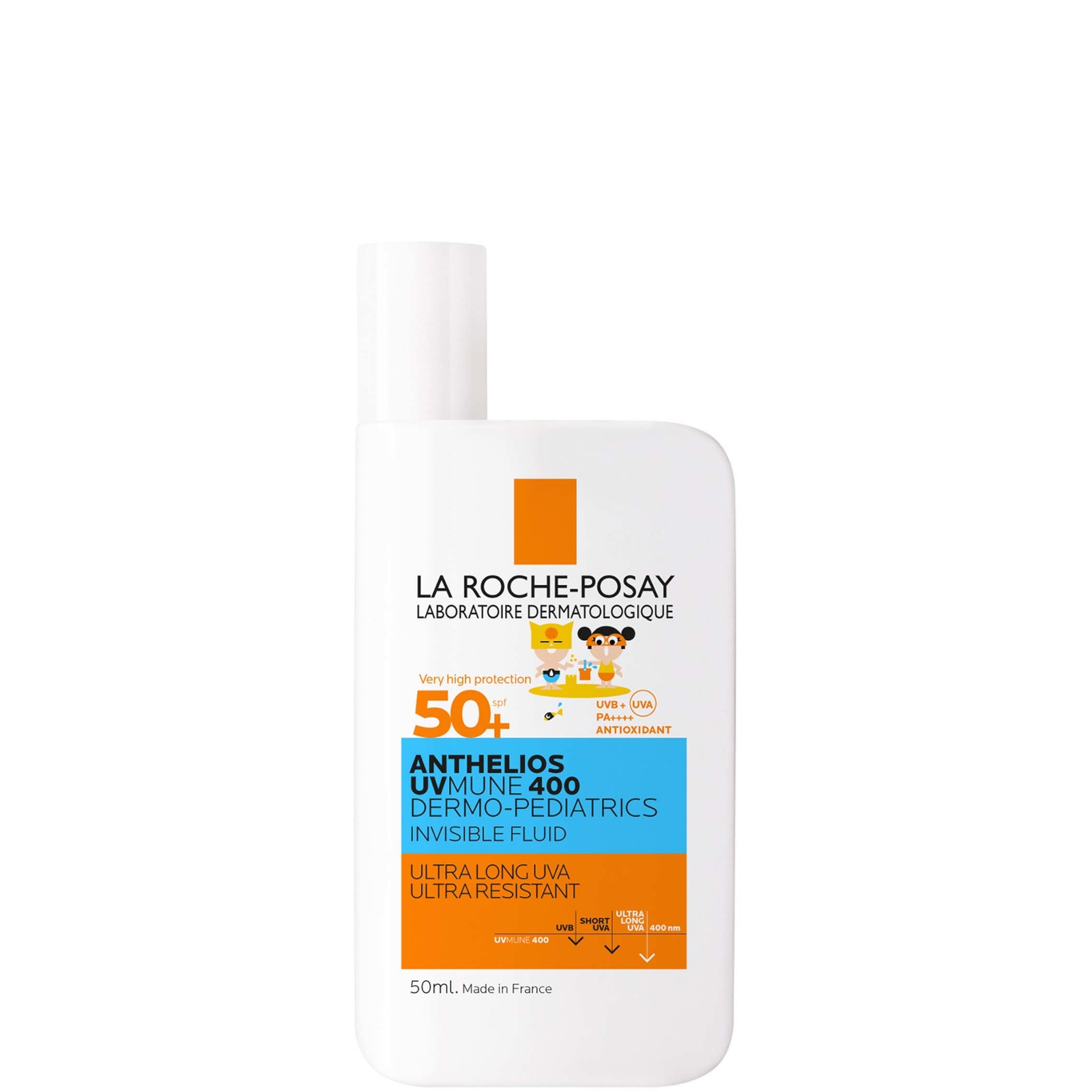 La Roche-Posay Anthelios UVMune 400 Dermo-Pediatrics Kids Ultra Light Invinsible Fluid SPF 50+ 50ml von La Roche-Posay