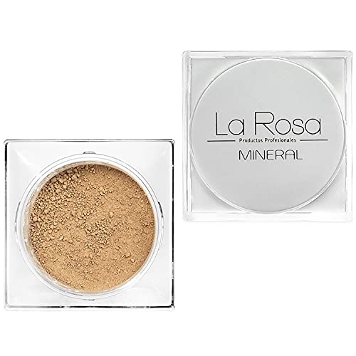LaRosa MINERAL FOUNDATION Nr. 57 CREAMY BEIGE – Für helle bis mittlere Haut mit warmem Unterton – Puder & Foundation – Leicht deckend, Vegan – 4,5 g von La Rosa Productos Profesionales