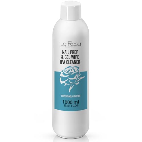 LaRosa Nagel Cleaner 1000ml - Isopropanol IPA Nagelentfetter - Nagel Entfetter für Polish, Gele, Hybride und Pinsel - NAIL PREP & GEL WIPE - IPA CLEANER - Nail Cleaner Gelnägel von La Rosa Productos Profesionales