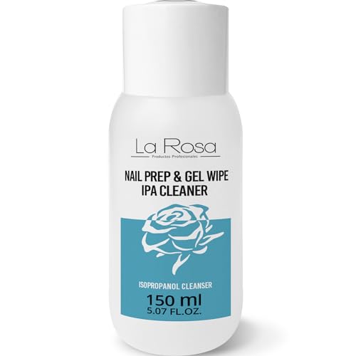 LaRosa Nagel Cleaner 150ml - Isopropanol IPA Nagelentfetter - Nagel Entfetter für Polish, Gele, Hybride und Pinsel - NAIL PREP & GEL WIPE - IPA CLEANER - Nail Cleaner Gelnägel von La Rosa Productos Profesionales