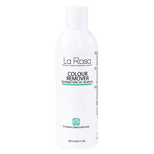 LaRosa Nagellackentferner ohne Aceton 250ml, Acetonfrei Nagellack-Entferner - COLOUR REMOVER LIQUID - Acetone-free nail polish remover von La Rosa Productos Profesionales
