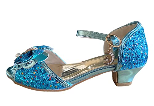 La Senorita Prinzessinnen Schuhe Blau Glitzer mit Schmetterling für Mädchen von La Senorita