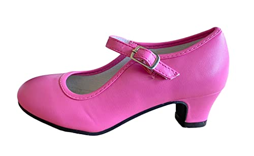 La Senorita Spanische Flamenco Tanz Verkleid Prinzessinnen Schuhe Fuchsia rosa für Mädchen von La Senorita