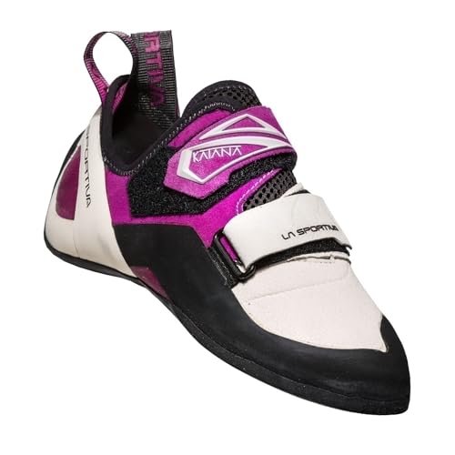 LA SPORTIVA W Katana Lila/Violett - Sensibler präziser Leder Damen Kletterschuh, Größe EU 40 - Farbe White - Purple von LA SPORTIVA