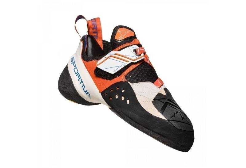 La Sportiva SOLUTION Damen Kletterschuh WHITE/LILY ORANGE Kletterschuh von La Sportiva