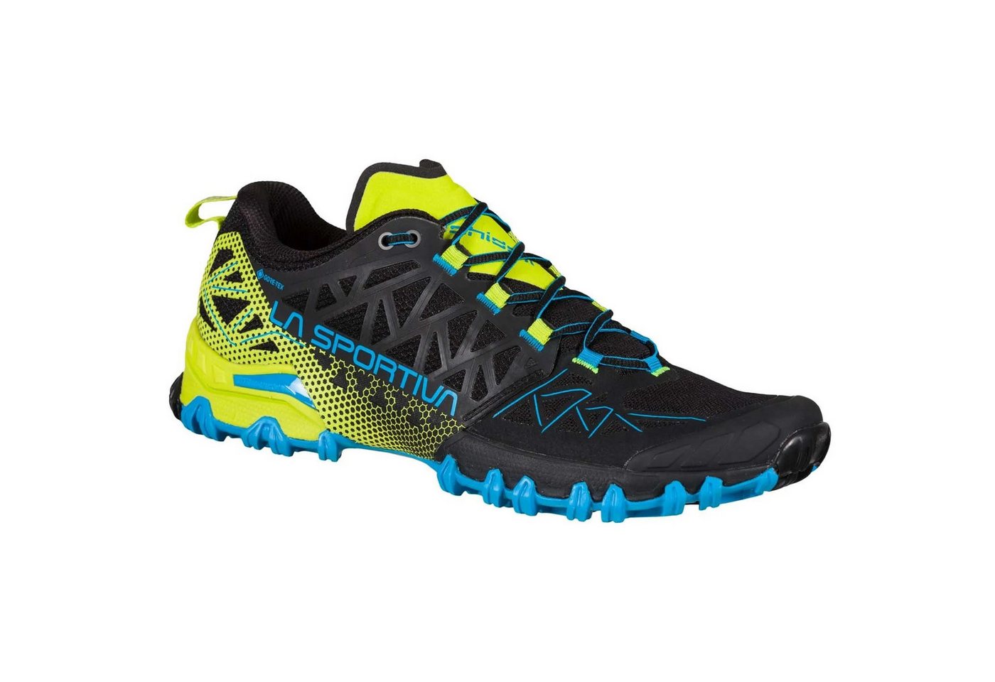 La Sportiva Trail-Laufschuhe Bushido II GTX (wasserdicht) schwarz/neongelb/blau Wanderschuh von La Sportiva