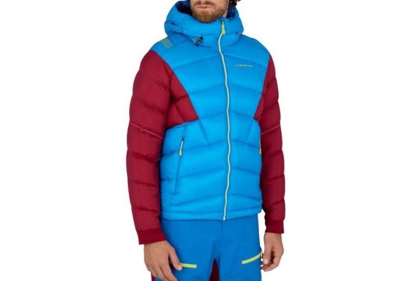 La Sportiva Winterjacke Supercouloir 1000 Down (Bergsteigen, sehr warm) blau/sangriarot Herren von La Sportiva