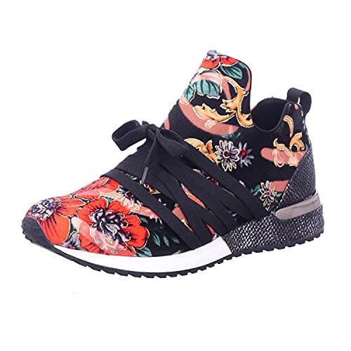 La Strada 1804189 - Damen Schuhe Freizeitschuhe - 4601-black-red-flow, Größe:39 EU von La Strada