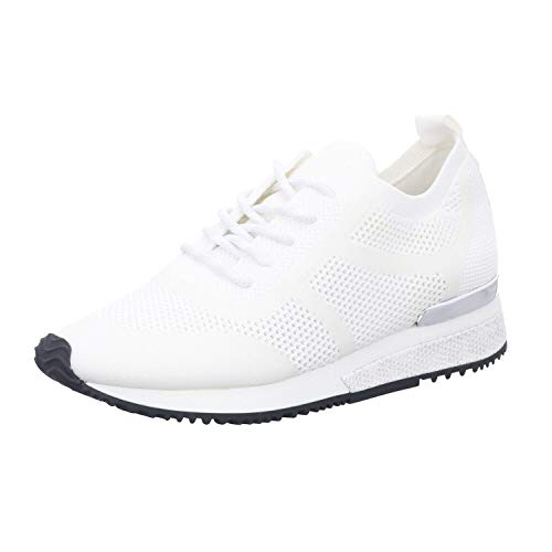La Strada 1905752 - Damen Schuhe Sneaker - 4504-white-knitted, Größe:40 EU von La Strada