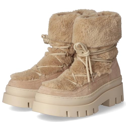 La Strada Damen Schnürstiefel in Beige, Größe 38 von La Strada