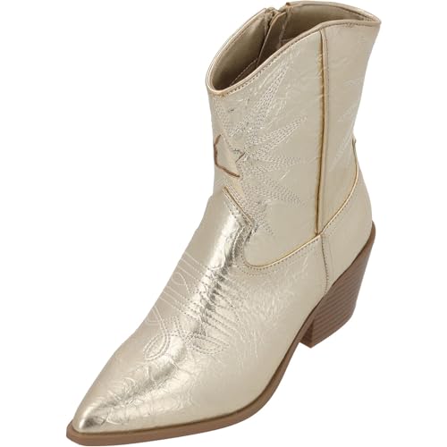 La Strada Damen Stiefeletten Gold Synthetik, Größe:37, Farbauswahl:gold von La Strada