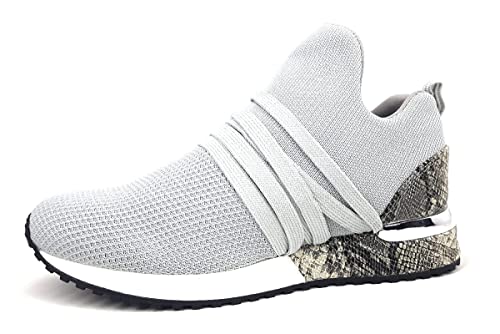 La Strada Damenschuhe Sneaker Low sportlicher Schnürer Grau Freizeit, Schuhgröße:37 EU von La Strada