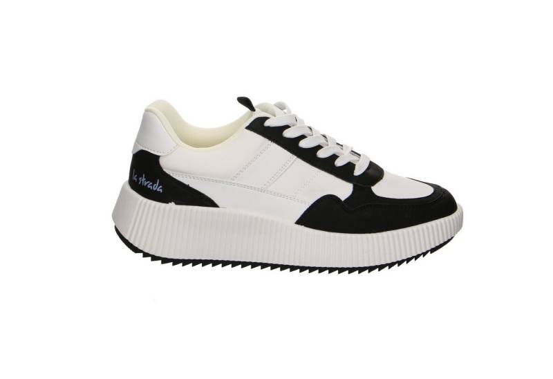 La Strada La Strada White/black Pu Synthetik Schnürschuhe weiss Schnürschuh von La Strada